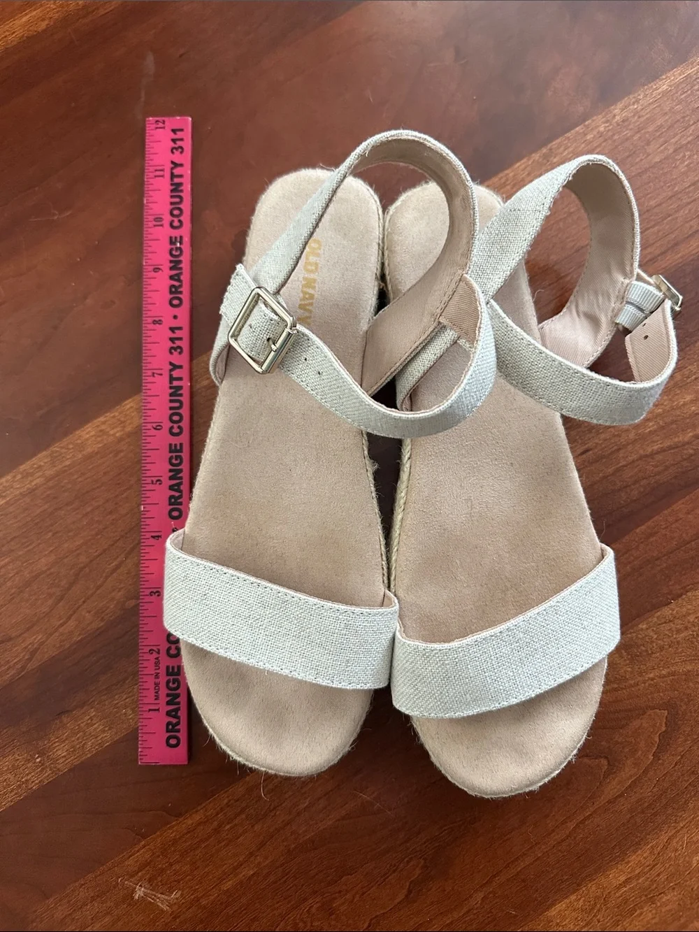 Women's Beige Ankle-Strap Old Navy Sandals - Comfortable Everyday Style
